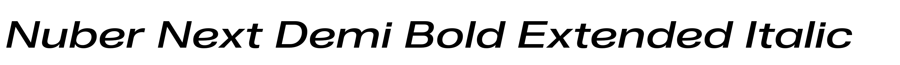 Nuber Next Demi Bold Extended Italic